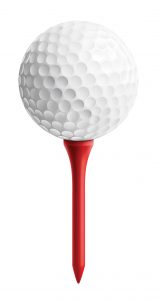 red golf tee